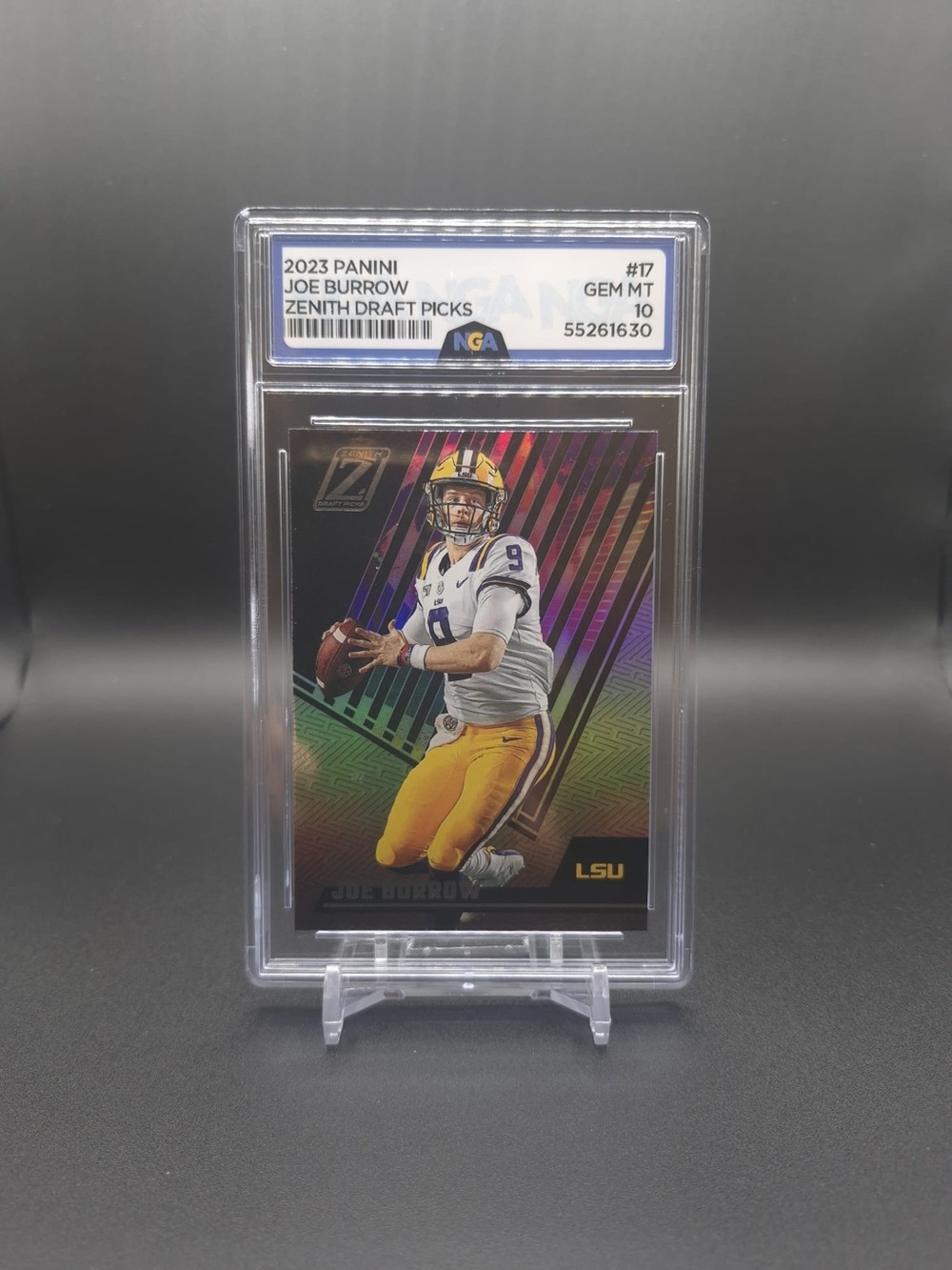 Panini Zenith Joe Burrow Football Card - Purple/Gold